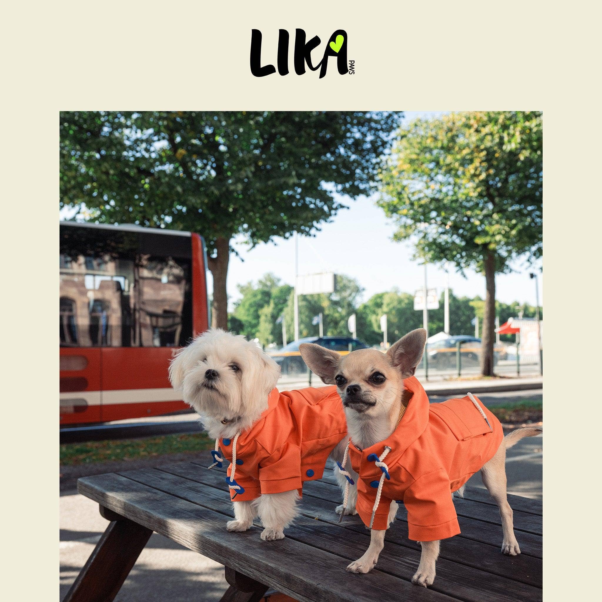 Imperméable orange fluo