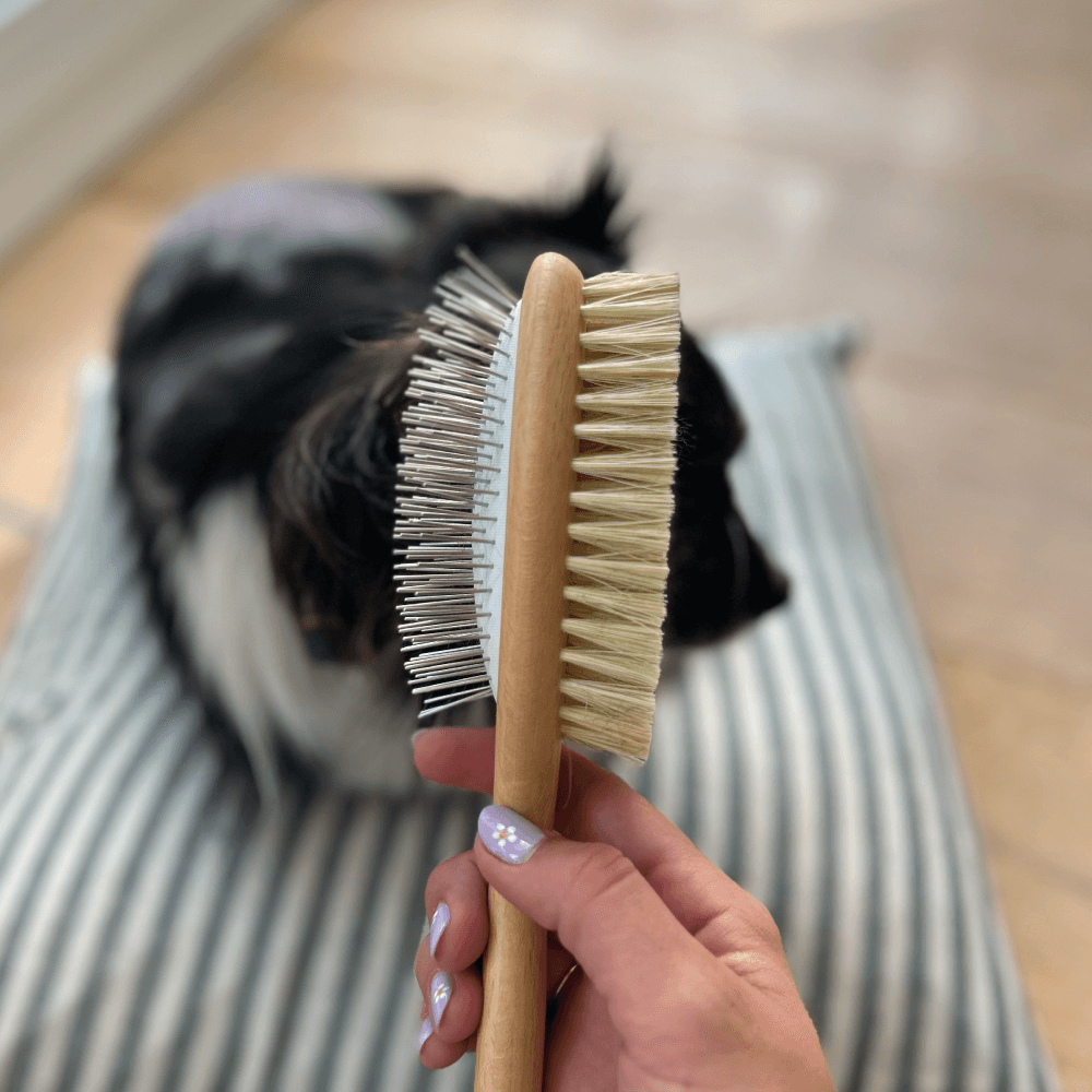 Double-sided wooden brush
