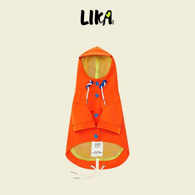 Imperméable orange fluo