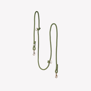 Furlou - 'Green' - Hands Free Dog Braided Rope Leash