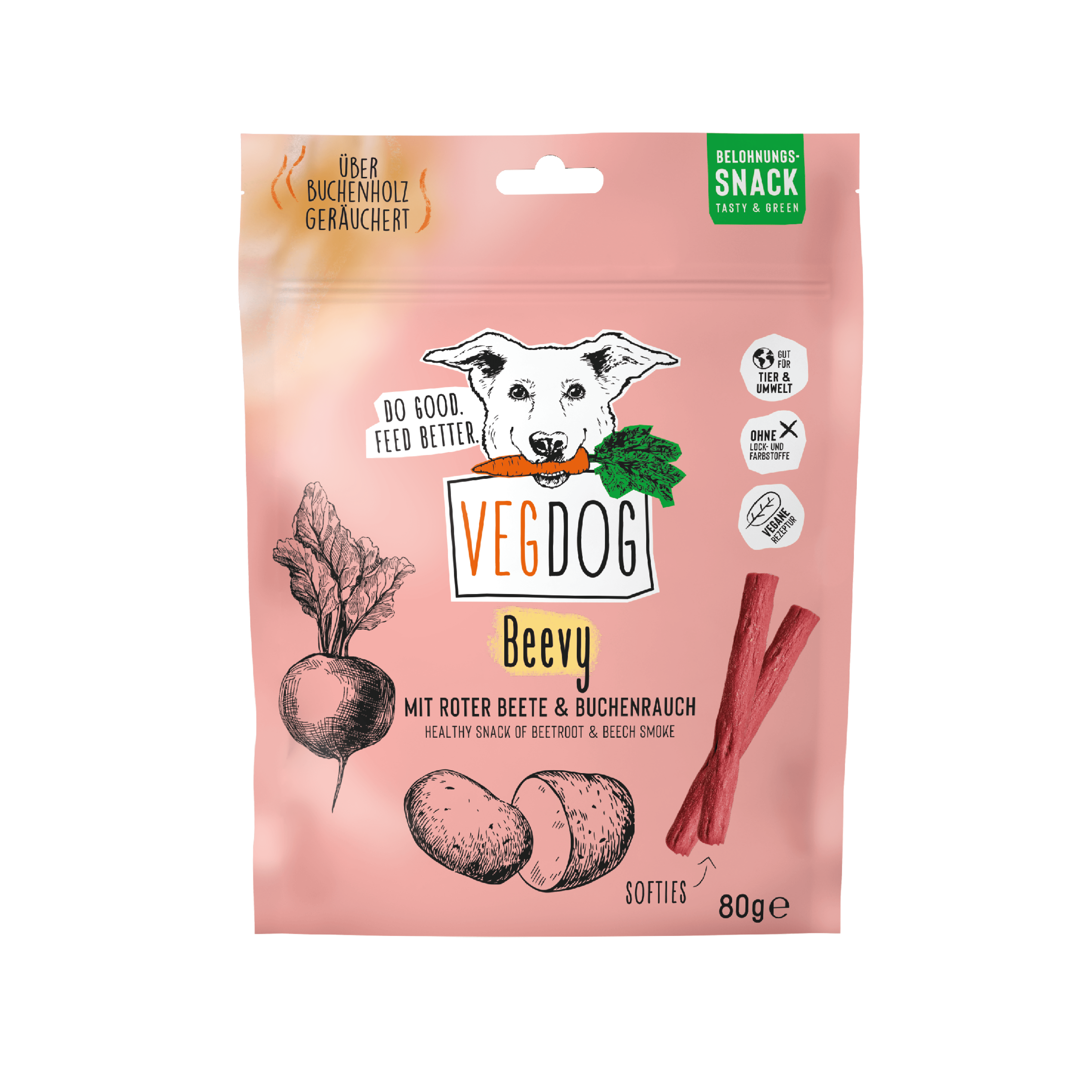 Beetroot vegetable treats - beech wood