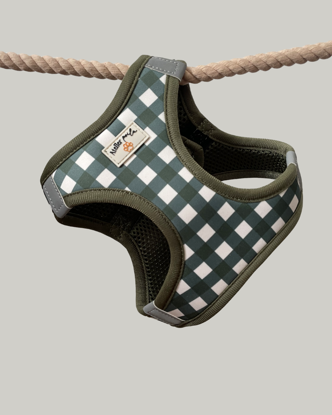 Harnais Step-in Vichy vert