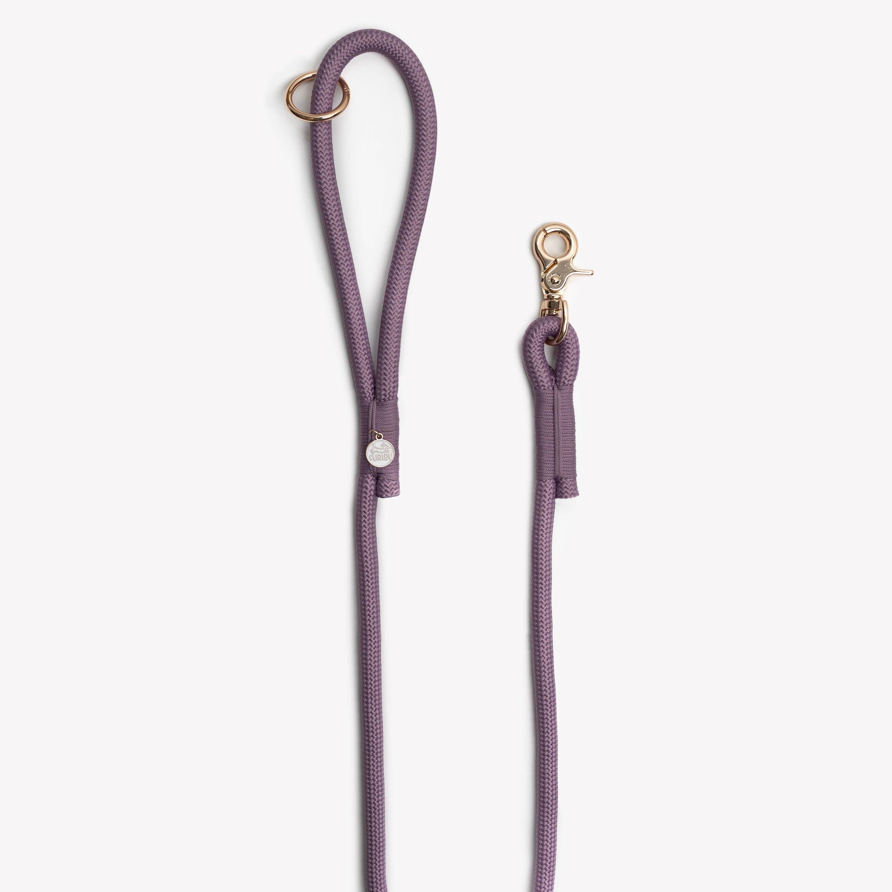 Laisse en corde tressée Furlou Lilas
