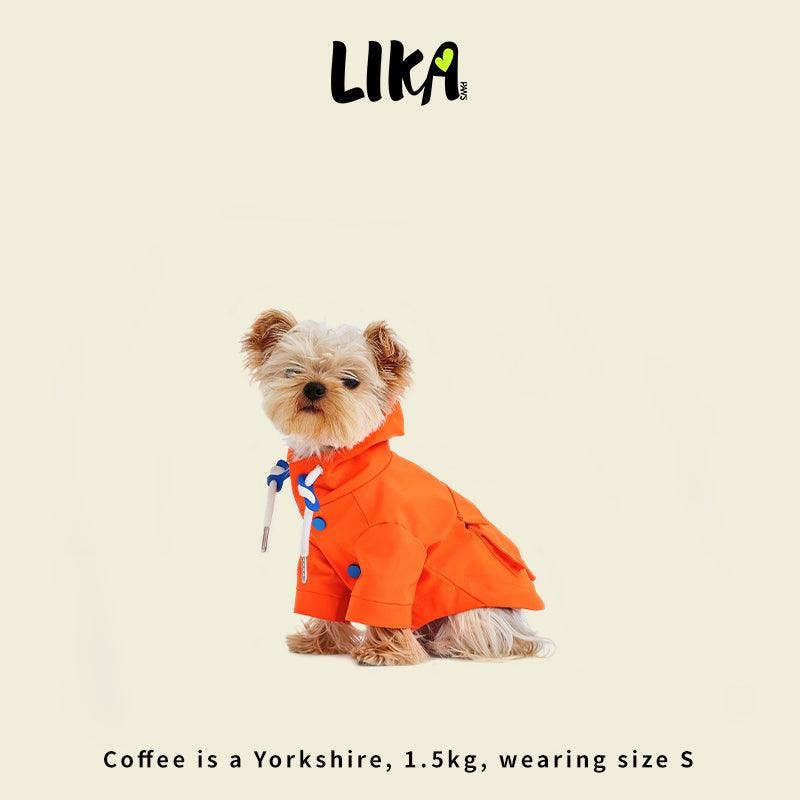 Imperméable orange fluo