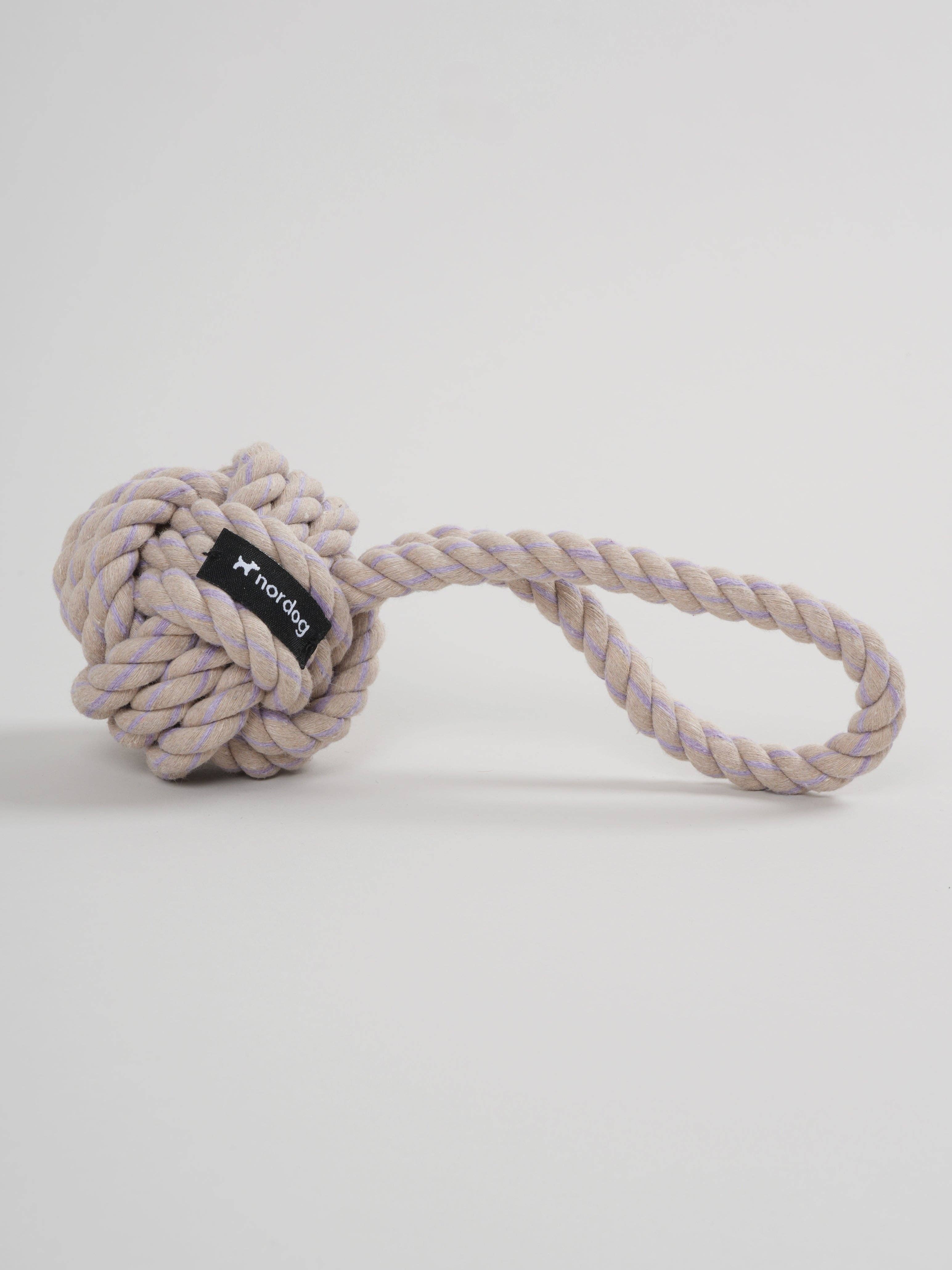 Jouet en corde taupe et violet