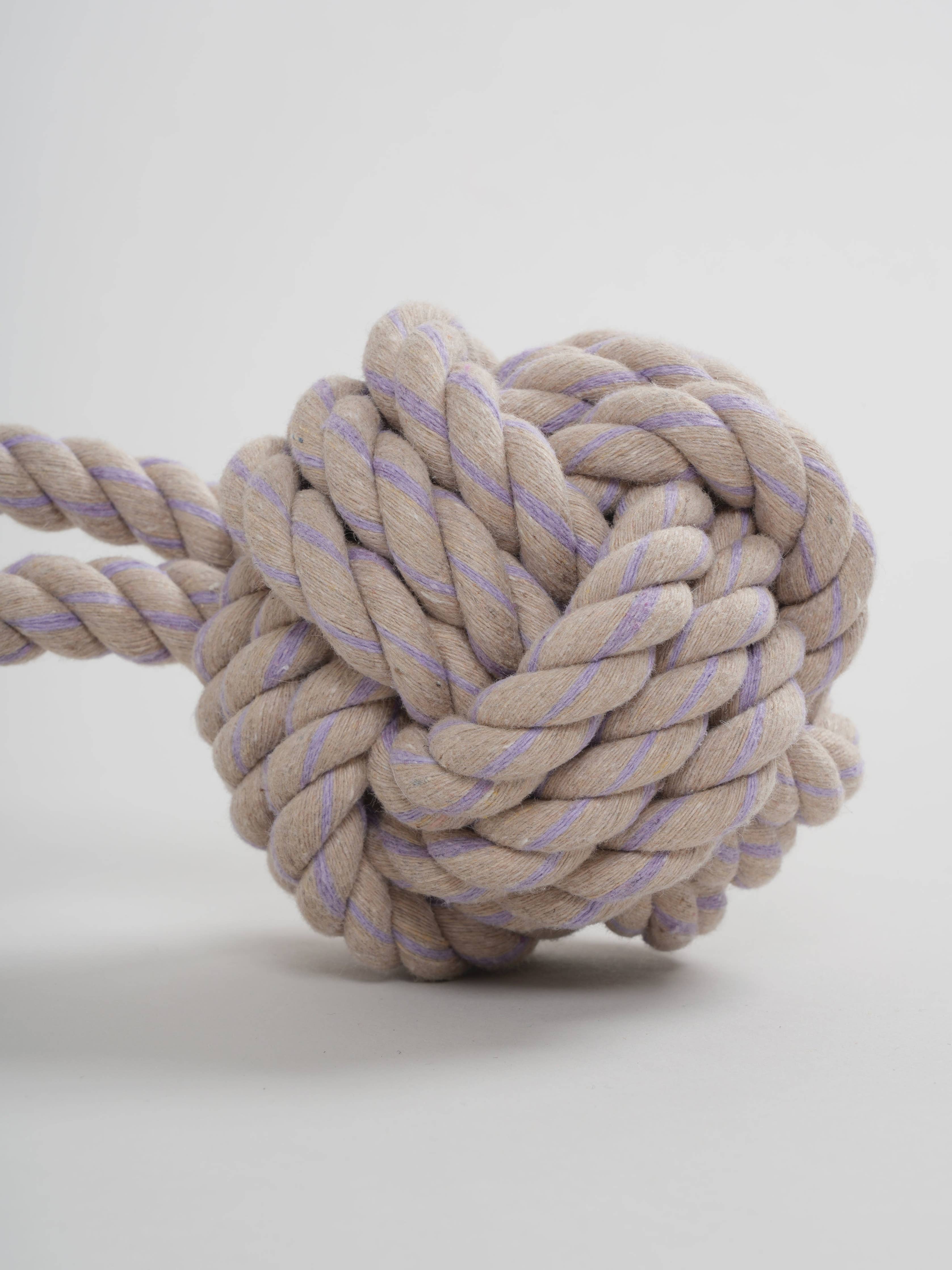 Jouet en corde taupe et violet
