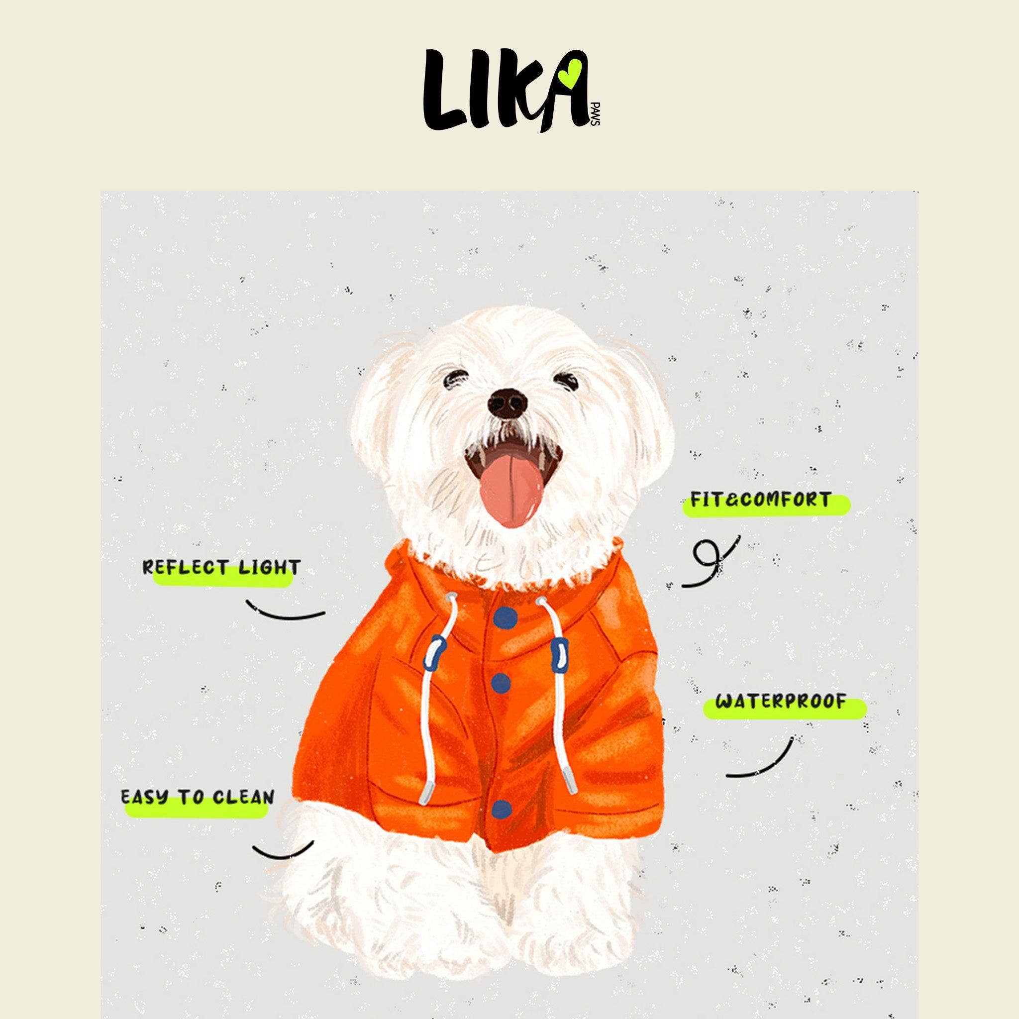Imperméable orange fluo