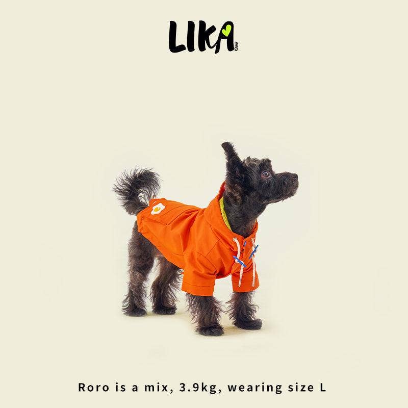 Imperméable orange fluo