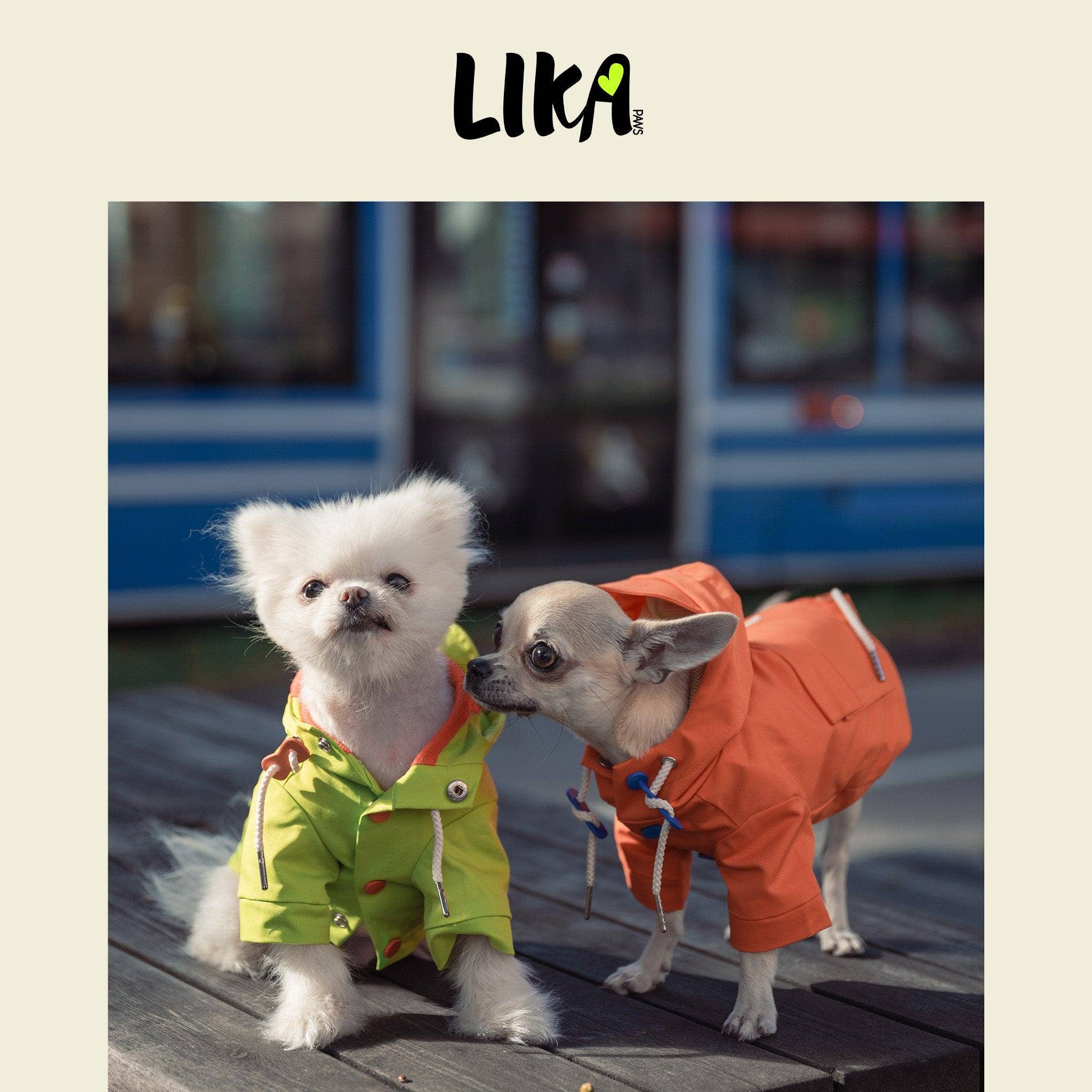 Imperméable orange fluo