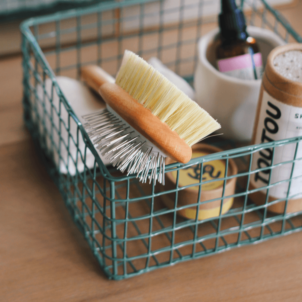 Brosse double face en bois