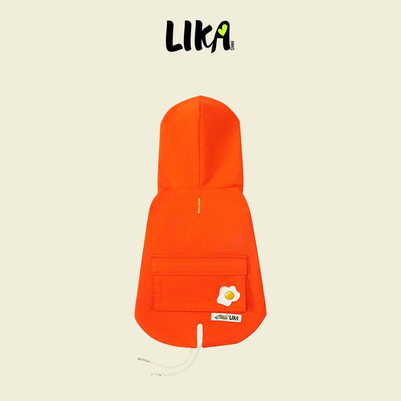 Imperméable orange fluo