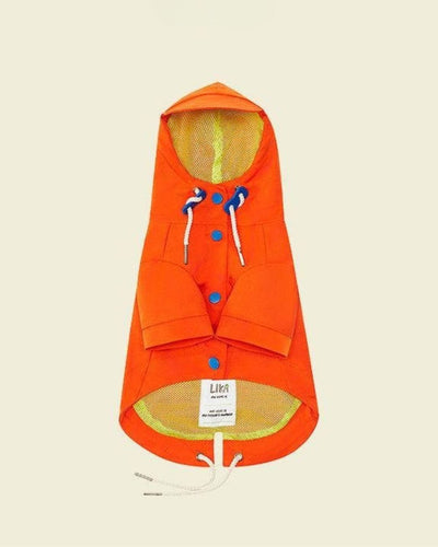 Neonorange Regenmantel