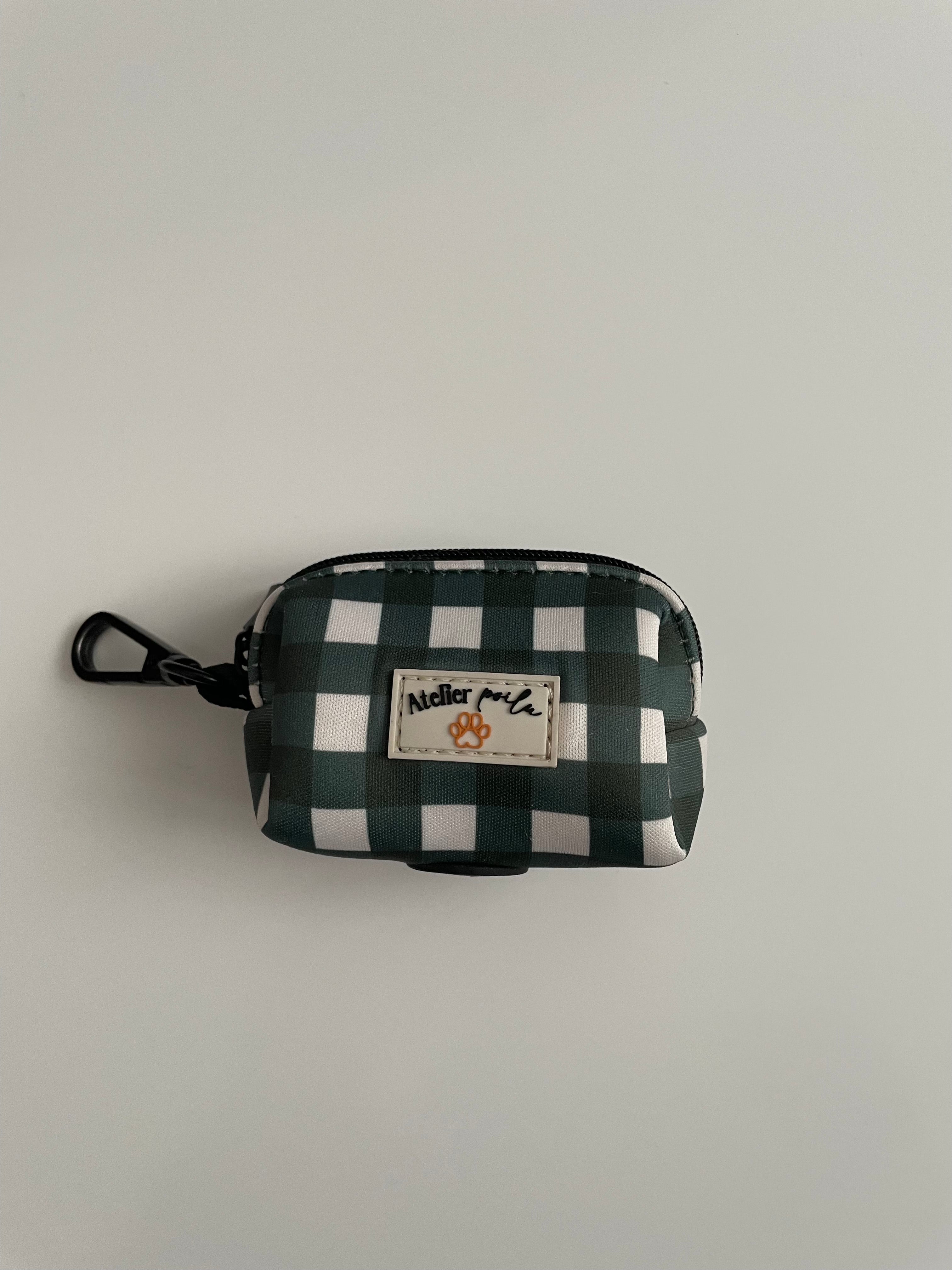 Sac à caca Vichy vert