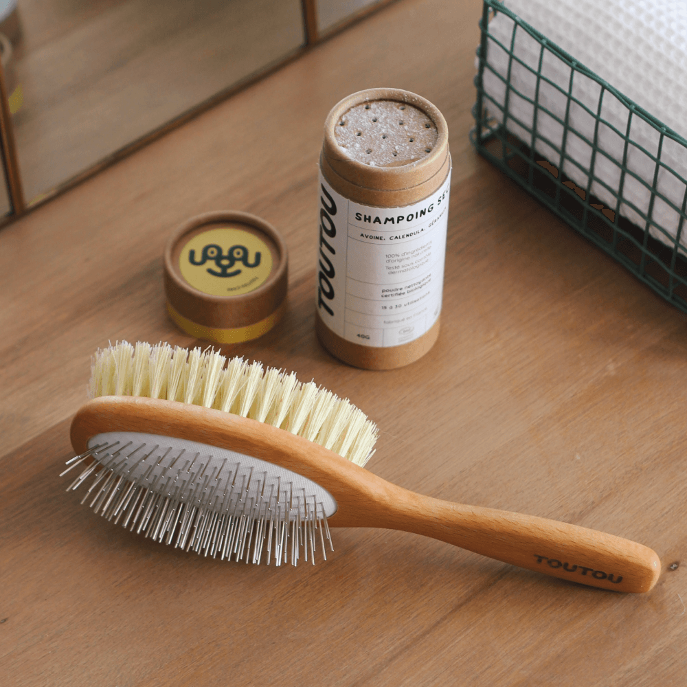 Double-sided wooden brush
